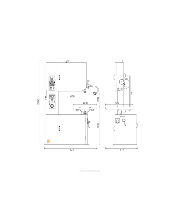 NEW 26" Vertical Bandsaw - Inverter | High Performance：圖片 3